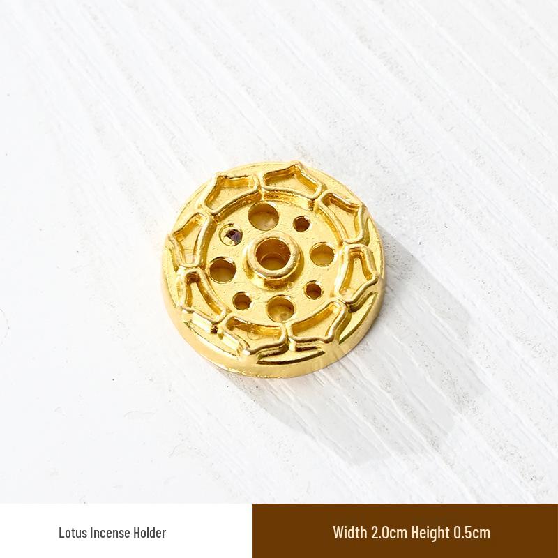 Antique Double-Layer Lotus Incense Holder for Tea Ceremony and Buddha Incense, Multi-Porous Sandalwood Line Burner.