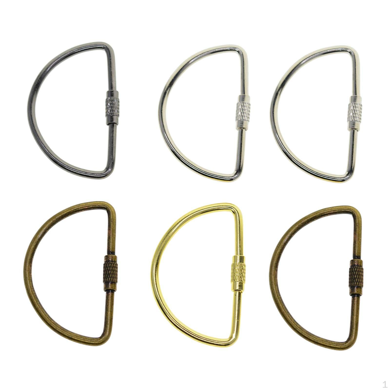 

6 шт. брелок с винтовым замком, карабин, прочный сверхмощный зажим с крючком, небольшой замок Mixed