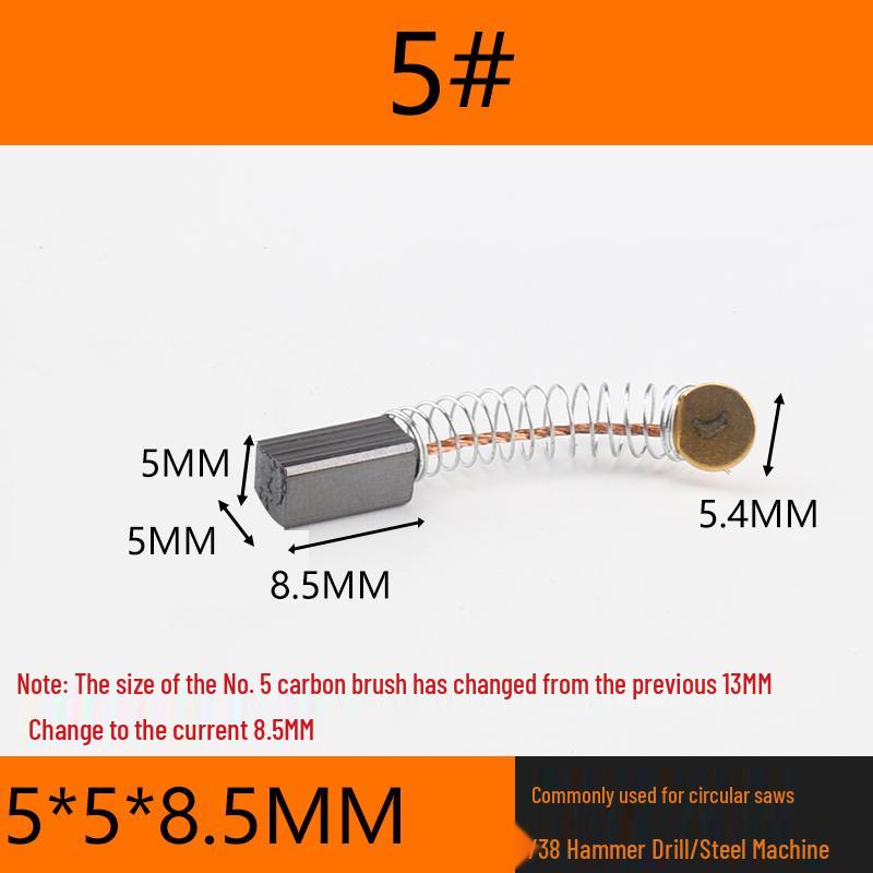 

Universal Electric Tool Carbon Brush Set for Grinders, Drills, Hammers, and Polishers