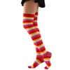 Calcetines Altos Hasta la Rodilla para Mujer, Medias de Rayas Coloridas de Moda, Calcetines Altos para Muslo de Cosplay, Calcetines Largos para Bota, Regalos