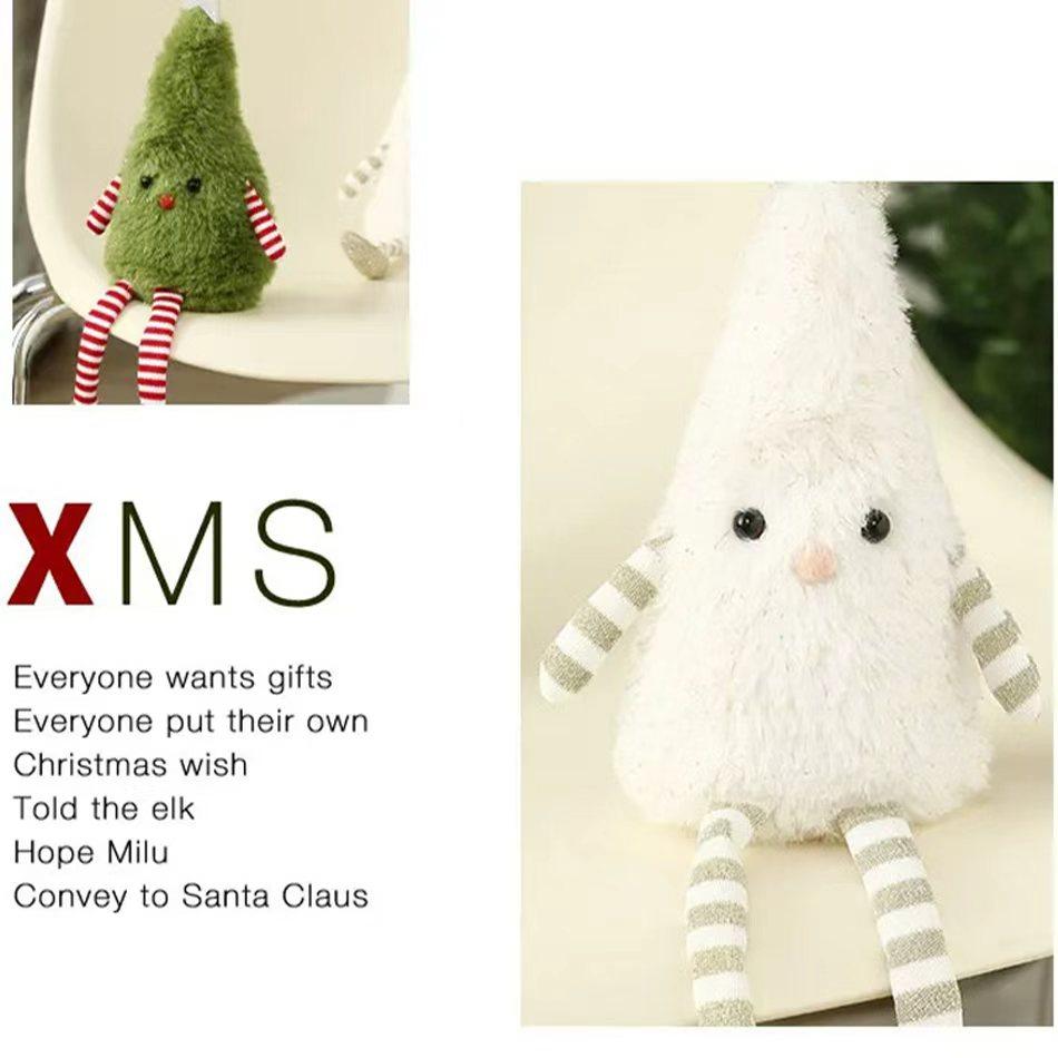 Christmas 1pc decorations cute plush tree doll home party ornaments gifts couple Cuddly Huggable Comfort Kawaii Adorable Stuffed Fluffy Soft