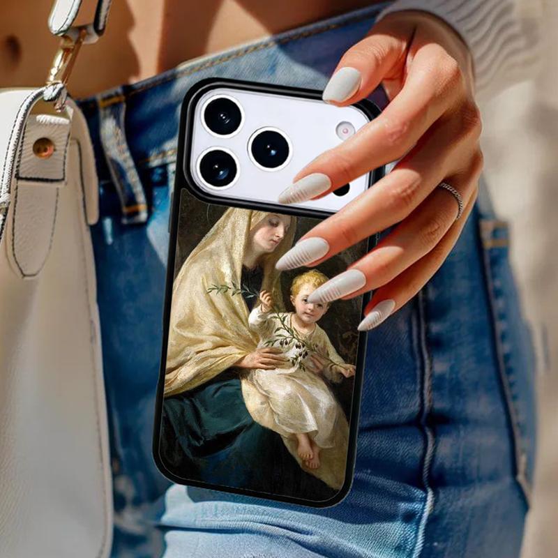 Virgin Mary Christian Phone Case For iPhone 17 Air 14 15 13 12 Max Cover For Apple 16e 11 Pro Max Plus Coque
