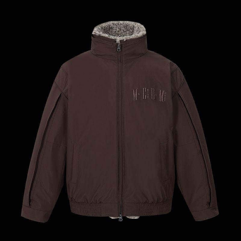 

Medm Wool-Lined Parka Cotton Jacket Unisex Cleanfit Zuo Shang Diao Jacket Winter Casual Short Coat Curry color 2XL