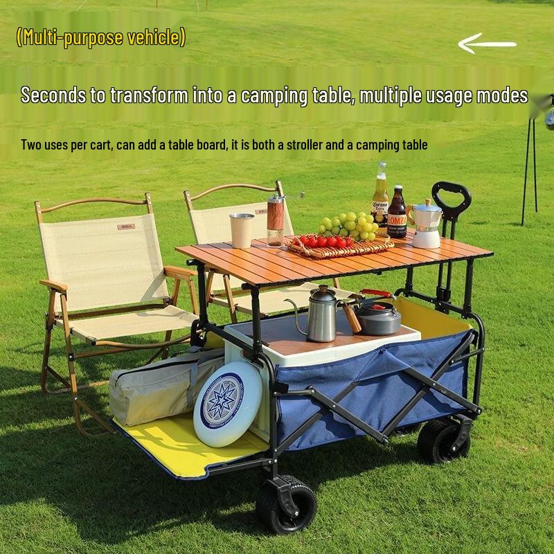 Electric Outdoor Camping Cart with 10-inch Tank Wheels