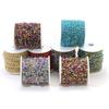 1 Meter Stainless Steel Beaded Triangle Glass Crystal Chains for DIY Jewelry Findings Necklace Bracelet Supplies Earrings Making