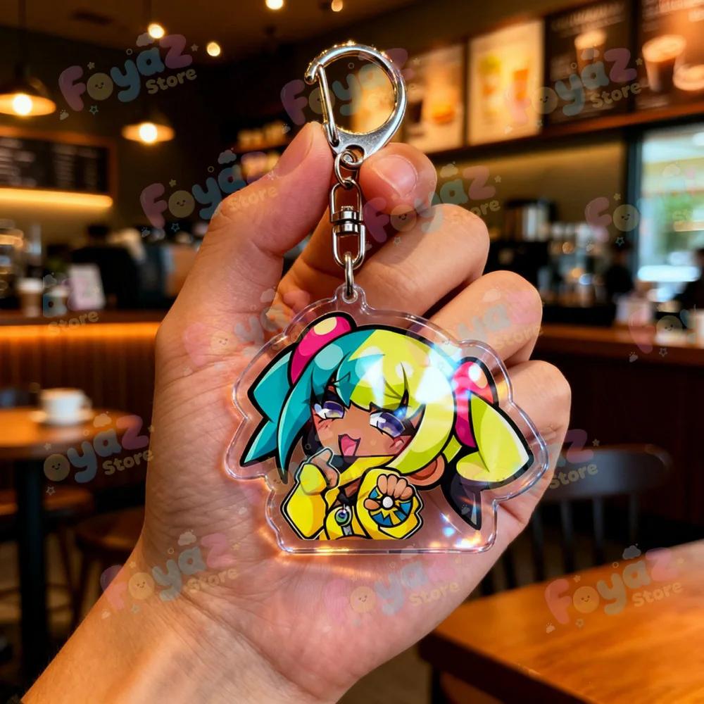 

Cute Cartoon Game Chibi Keychain for Accessories Mecha Man Keyring Jewelry Gaming Fans Gifts