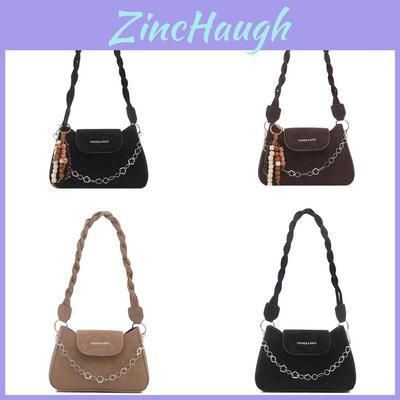 Street Style Small Chain Shoulder Bag With Magnet Closure For Daily Use