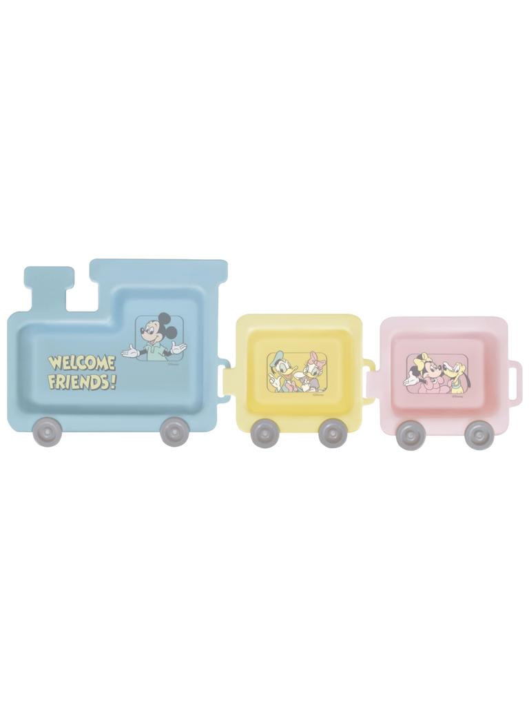 Nishiki Kasei Mickey Mouse Train Lunch Perfect for and Made In Character Small and Dryer Safe Plate, Meals, Childcare, Parenting, Japan, Plate, Lunch,
