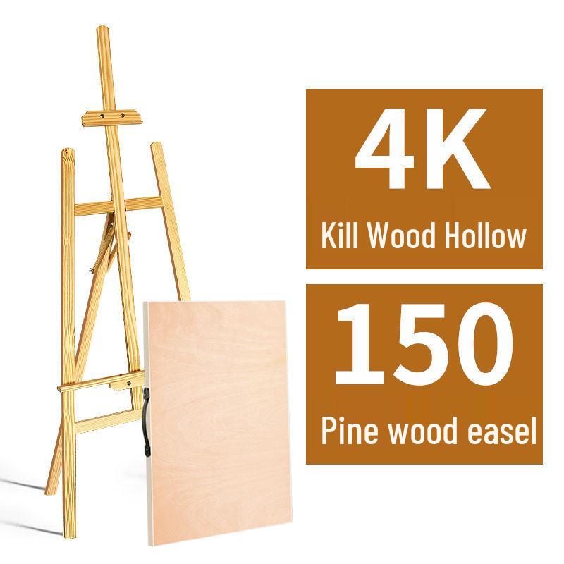 Art Student Drawing & Sketching Set: Solid Wood Folding Easel with Child's Board