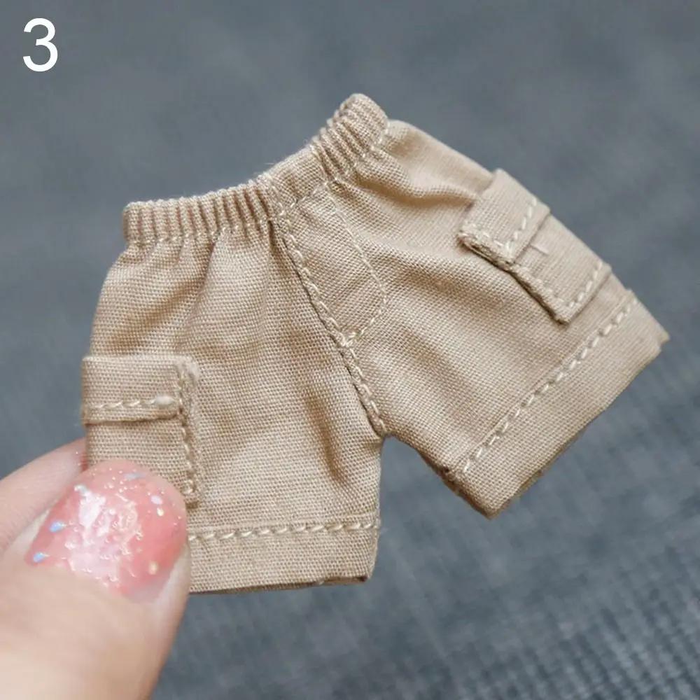 Handmade Doll Pocket Shorts For 1/11 OB11 Doll Jeans Outfits Doll Clothes For 1/12 BJD Dolls Casual Wear Doll Accessories