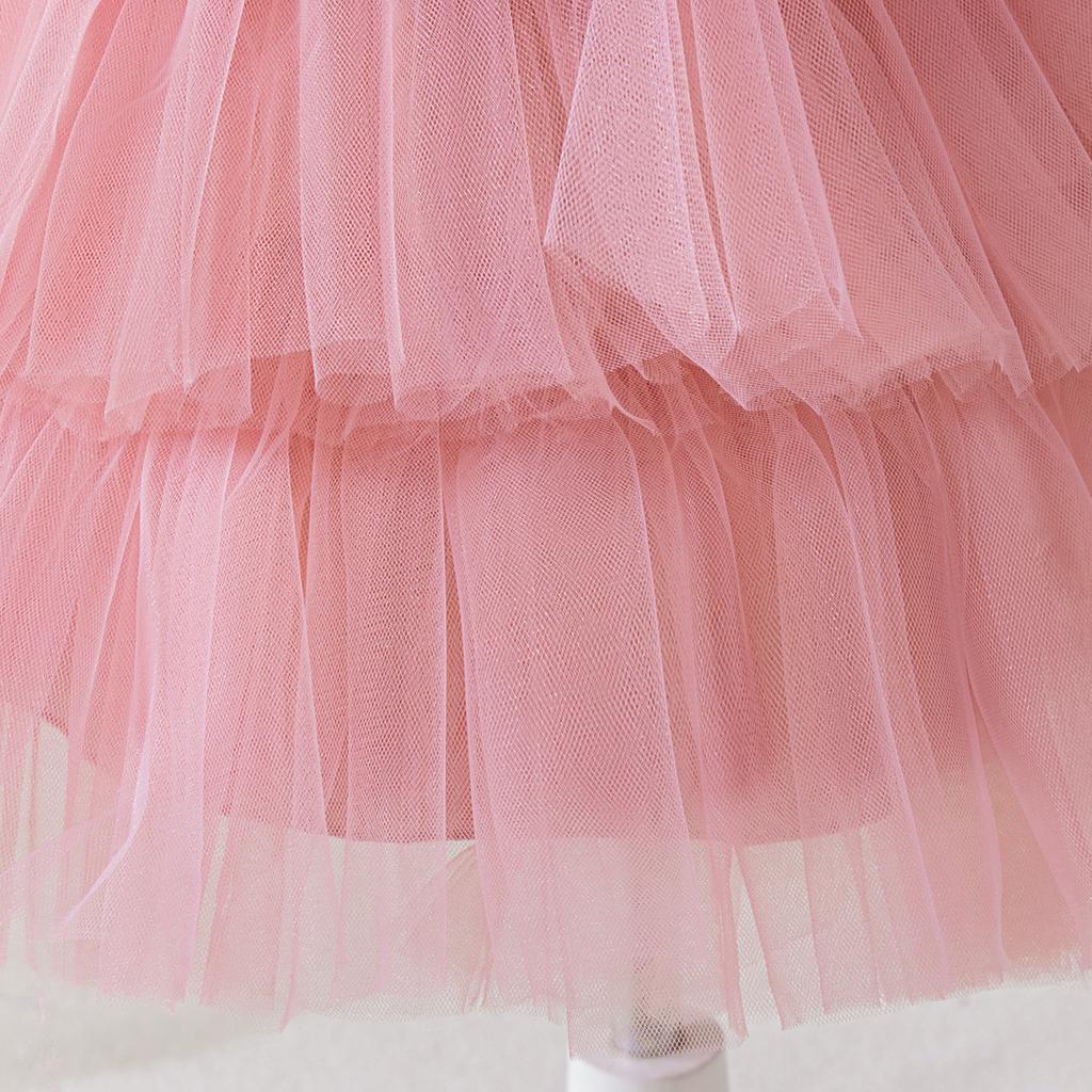 Flower Girl Princess Dress For Weddings Summer Kid Formal Bow Long Gown For School Evening Party Children New Year Cloth AL6056