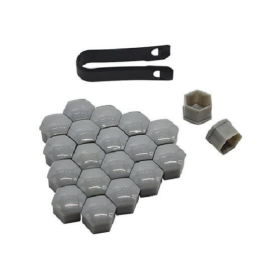 20Pc 17Mm Car Wheel Lug Nut Cover Bolt Protector Screw Cap Trims W/ Removal Tool