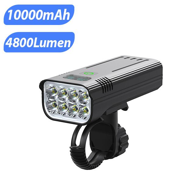NEWBOLER Bicycle Light USB Chargeable 4800 Lumen Rainproof MTB Bike Light Set With 2 Holder 10000mAh Flashlight Bike Accessories SET 1