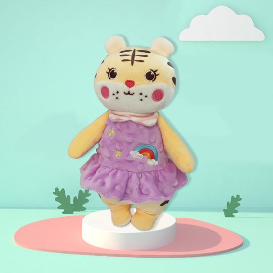 Plush Toy Adorable Appearance Super Soft 2 Styles Baby Plush Tiger Animal Chew Doll for Home