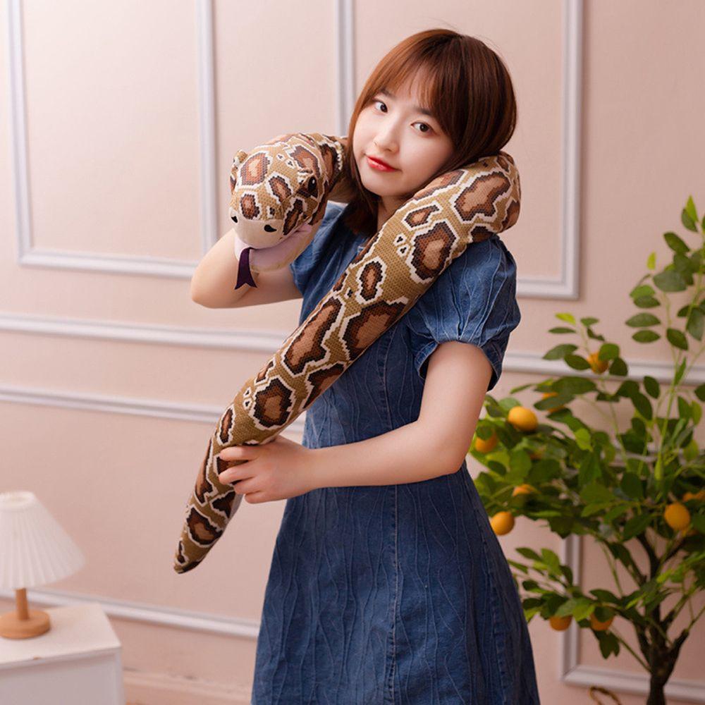 Snake Plushie Doll Room Decoration Animal Plush Doll Snake Stuffed Toys Hand Puppet Snake Toy