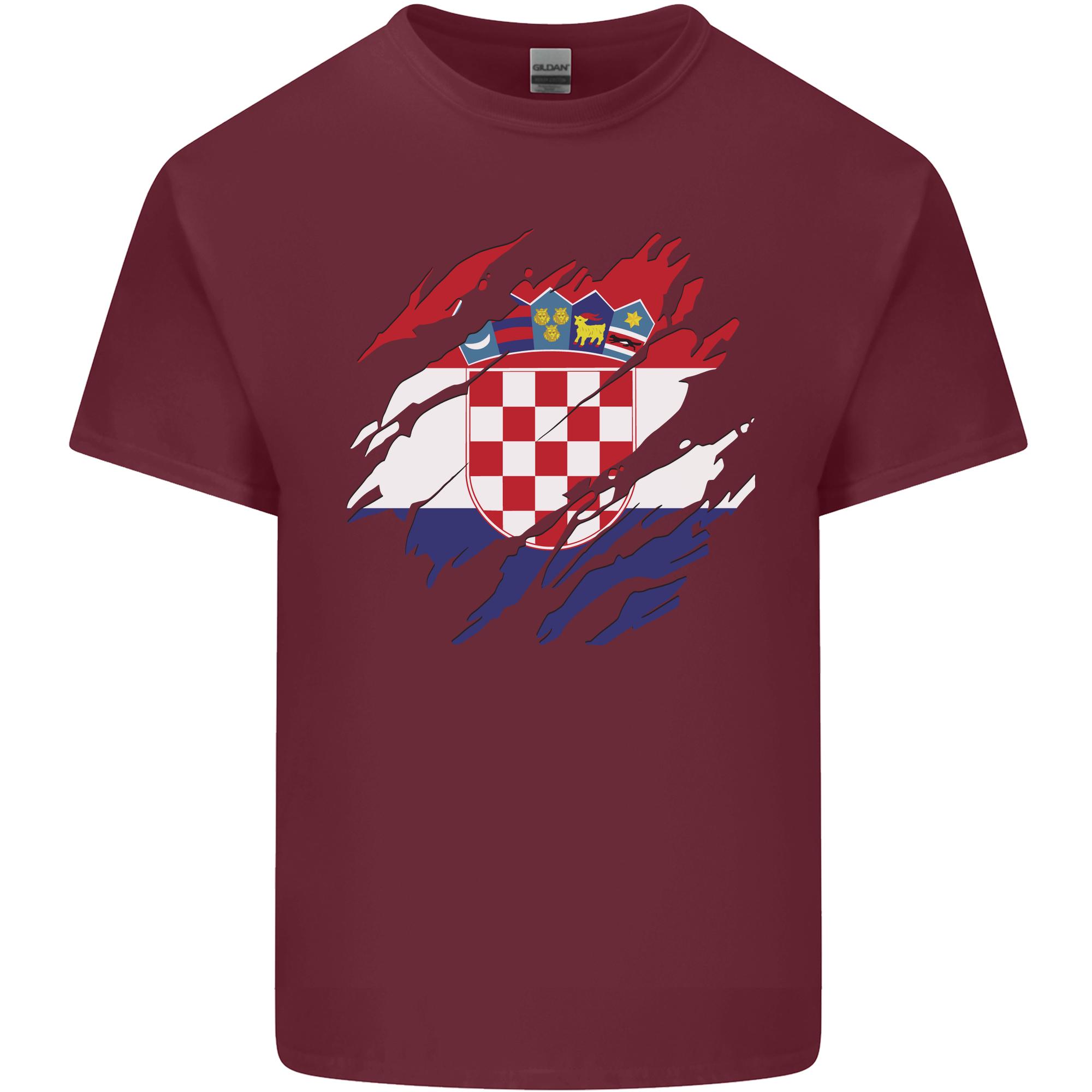 Torn Croatia Flag Croatian Day Football Unisexs Light Cotton TShirt S