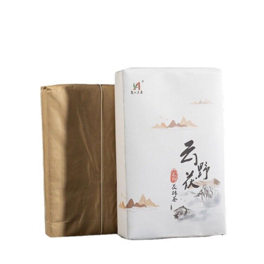 1kg Tè Nero Hunan Anhua Tè Invecchiato Tè Fatto a Mano Mattonella Fu Fiore Dorato Tè Nero