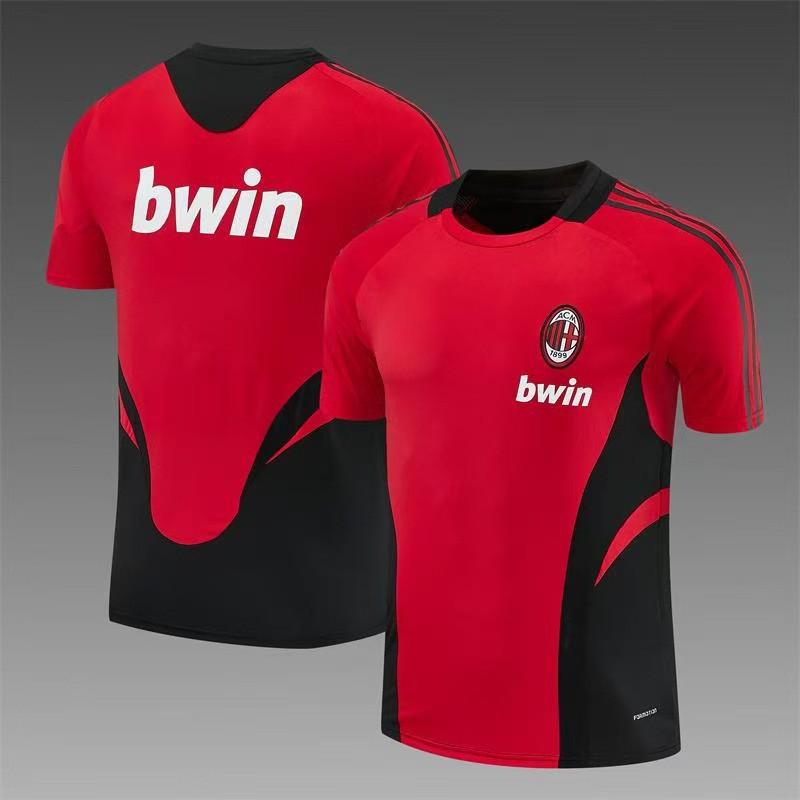 Vintage Football Training Jersey AC Milan Man U Brazil Long Short Sleeve Soccer T-Shirt