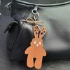 Leather Rabbit Car Keyring Bag Pendant Handmade Charm Personalized Trendy Girl Gift Bag Accessories