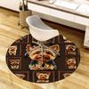 1PC Yorkshire Terrier Non-Slip Floor Round Carpet, Office, Family, Bedroom, Large Area Rug Indoor Rugs,  Durable PolyesterH0357