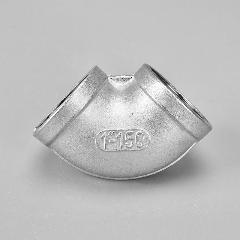 304 Edelstahl Innendraht Winkel Gewinde rechter Winkel 90 Grad Innengewindeanschluss Wasserrohrzubehör