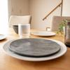 Abode Homewares Design DESERT WOOD Flat Large Dinner Approximately 27cm Cafe Dishwasher Birthday Gift for Bamboo Melamine DN22910571 [Ethical,