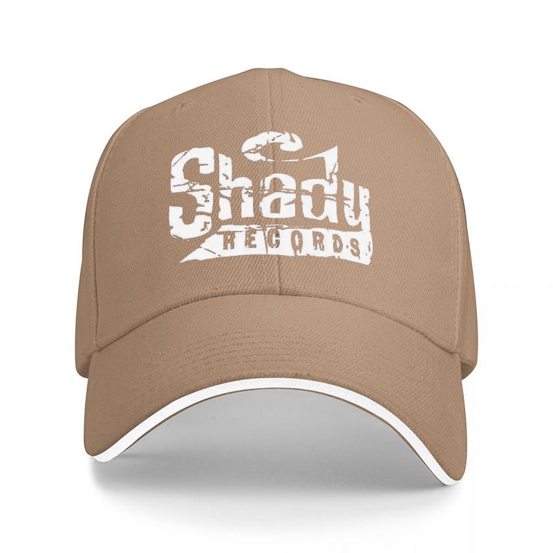 Shadow Records Logo Black Baseball Cap with White Trim and Bold Graphic Design for Music Fans and Streetwear Enthusiasts