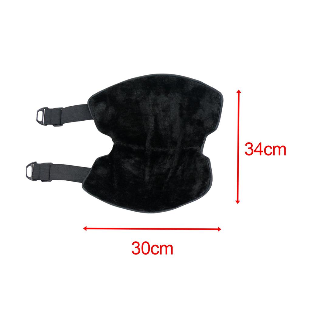 Oxford Cloth Plush Leg Gaiter Windproof Motorcycle Knee Protectors Adjustable Strap for Cold Weather Activities