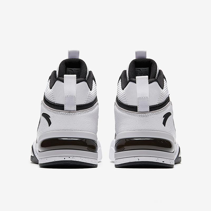 Anta Kids High-Top Fashionable Comfortable Versatile Slip-Resistant Wear-Resistant Breathable Skate Shoes Men Sneakers White Black 312448032-2