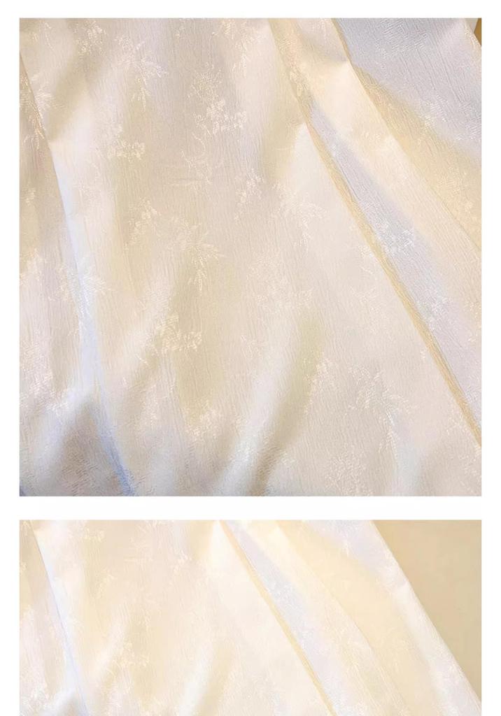 Summer Clearance: Women's Chinese Style High-Waisted Jacquard Midi Skirt - Slimming A-Line Pleated Design