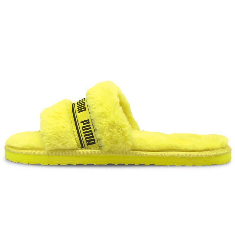 PUMA Fluff Slides 'Fluo Yellow' Women's 384937-04
