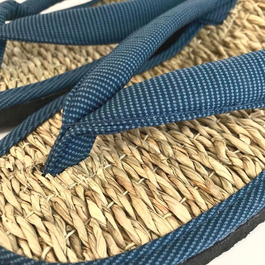 IKEHIKO Igusa Zori Shichito 2504629 Sandalen, Zobel, Geta, Blau, 26cm,