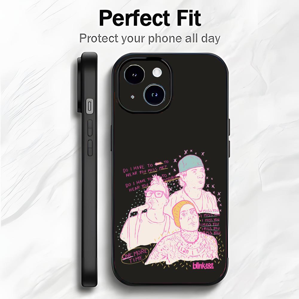 Pop Punk Band B-Blink-182 Phone Case Phone Case Soft Packaging Lightweight For iPhone17 16 15 14 13ProMax