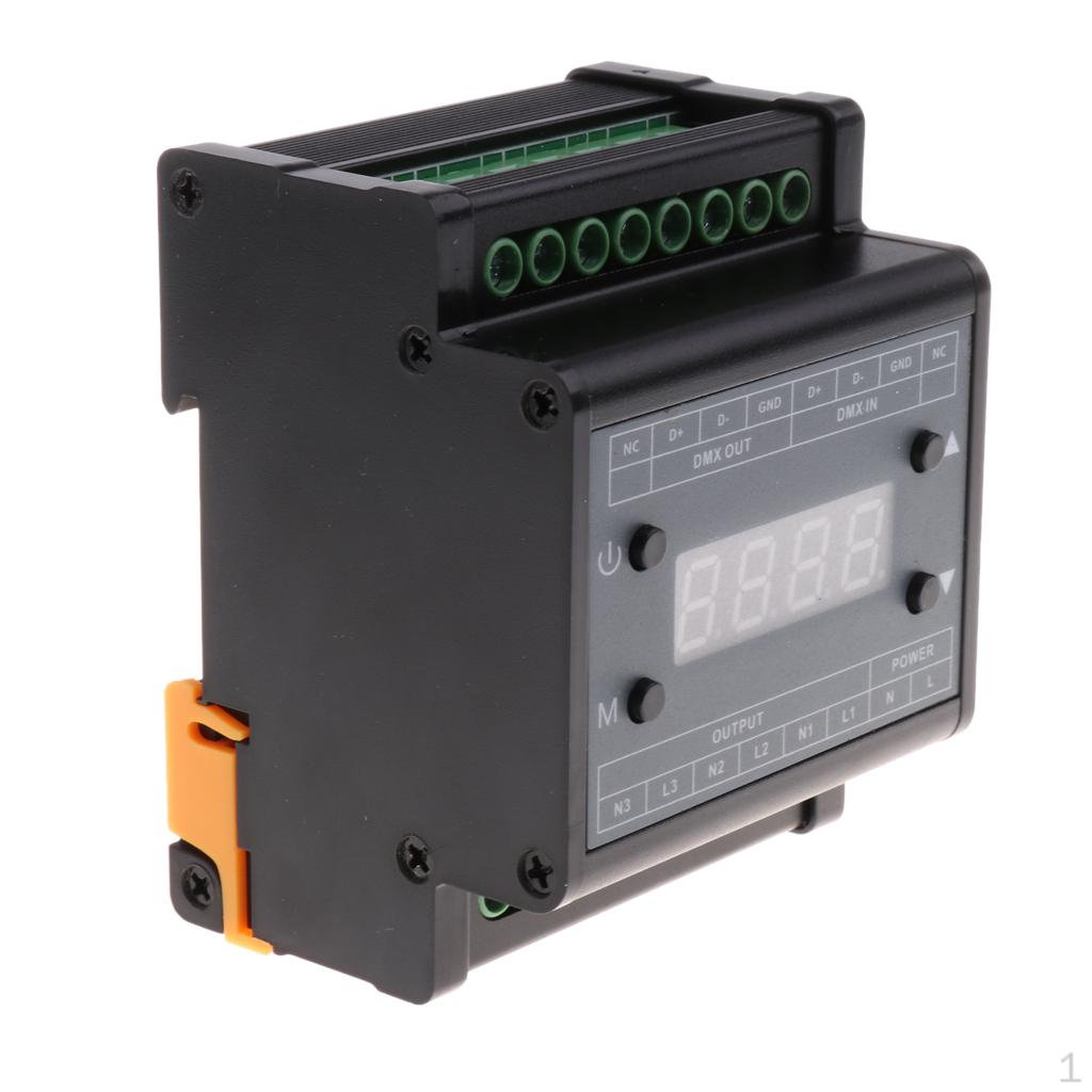 Smart Lighting DMX Tri Dimmer Brightness LED Light Controller 90-240V