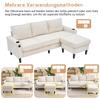 Corner Sofa 3-Seater Sofa Upholstered Sofa USB & Type-C, 2 L-shaped Sleeper Sofa, Upholstered Furniture Living Room, Apartment, Lounge Bedroom, Beige