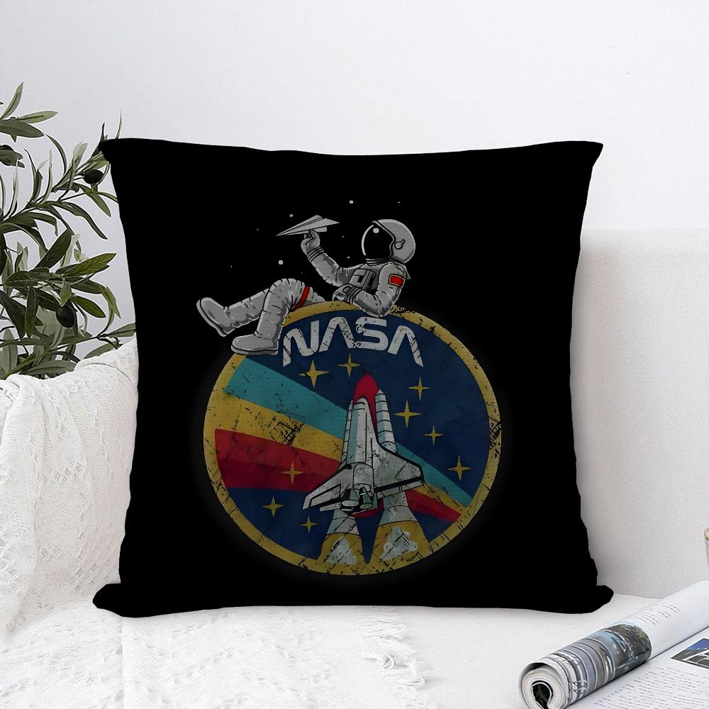N-NASA S-space Pillow Case Plush Fabric Soft Pillowcase Double Sided Print Sofa Cushion Cover Throw Pillow Cover