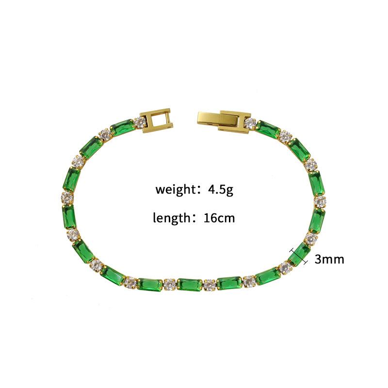 Light Luxury Girls Titanium Steel Colored Diamond Gold Bracelet Does Not Fade, Light Luxury High-End Stainless Steel Jewelry