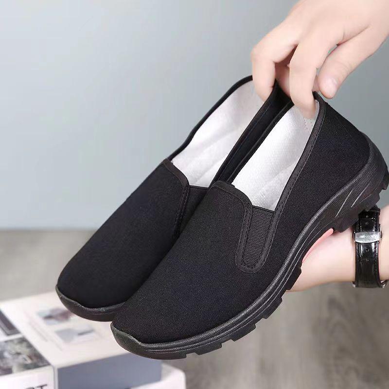 

Soft sole one pedal old Beijing cloth shoes Shuiling pilot casual work shoes breathable, light and comfortable versatile men s shoes 46