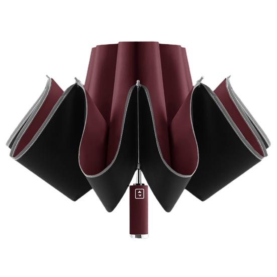 Rain Umbrella Wind-resistant Aluminum Alloy Bracket Outdoor Sun Rain Reverse Folding Umbrella for Going Out