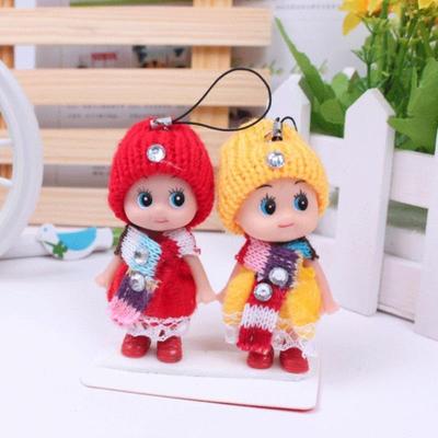 1PC Hot 8cm Kids Toys Měkké interaktivní dětské panenky Klíčenka Mini panenka Klíčenka pro chlapce a dívky