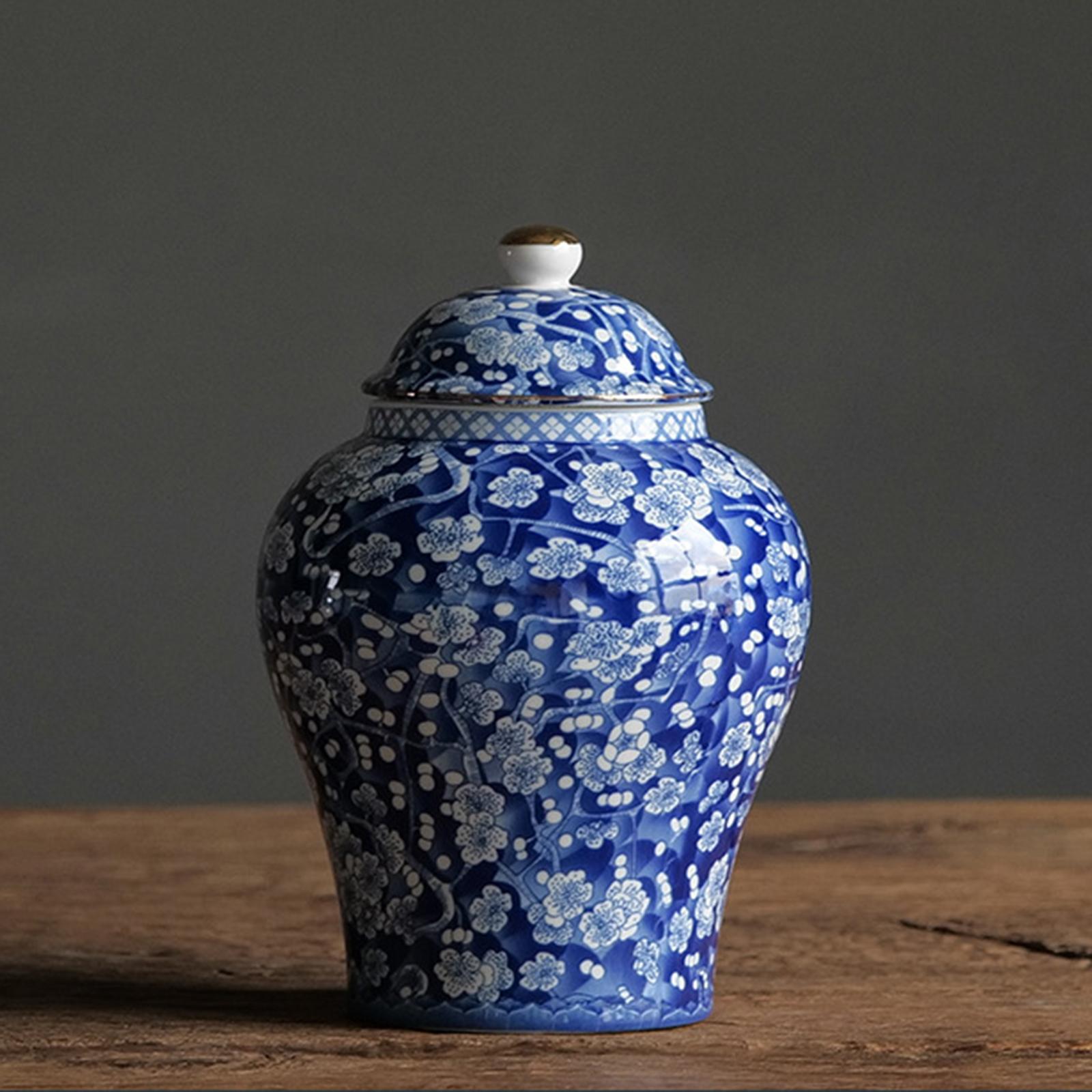 

Керамическая банка для имбиря, универсальная ваза, фарфоровая банка для хранения, банка-храм Style E