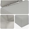 Outdoor Sofa Cushions 3 Pcs Gray Polyester