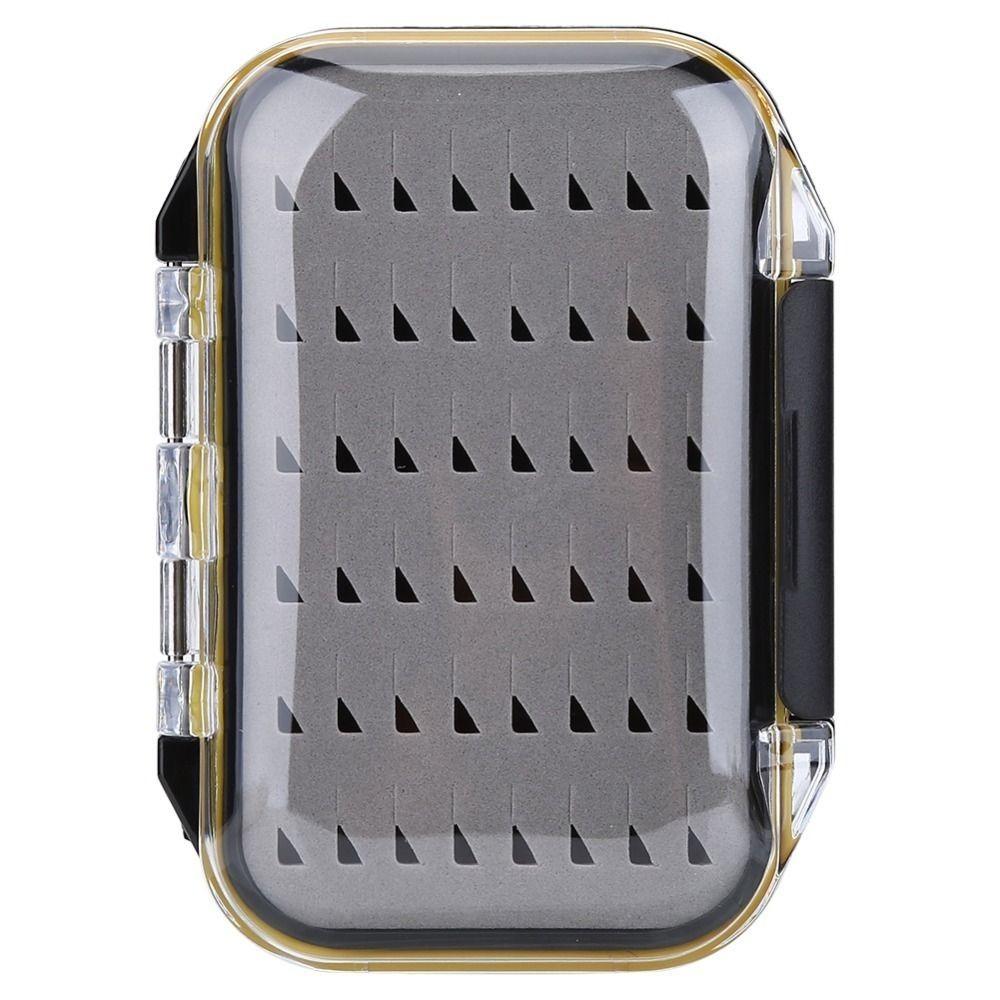 Double Side Fly Fishing Baits Box Plastic Foam Padded Lures Holder Case Waterproof Clear Lid Fly Lure Box Fishing Accessory