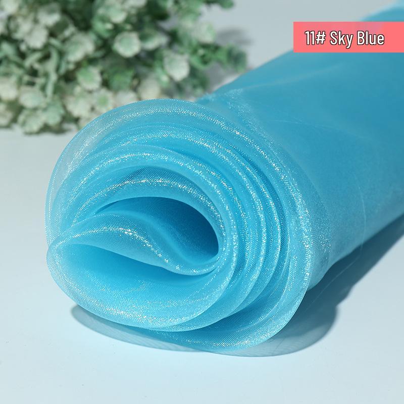 Slightly Stiff Sparkling Organza Gauze Fabric for Wedding & Evening Gowns