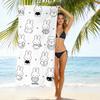 New Cute Rabbit Printed Microfiber Beach Towel Quick Dry Soft Bath Towel For Kids