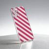 Burgund Weiß gestreifte Muster Handyhülle Transparente Silikon Weich Für Samsung S25,S24,S21,S22,S23,S30,Ultra,S20,Plus,Fe