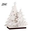 Holiday Decoration for Entryway LED Wooden Christmas Tree Tabletop Decor, Glowing Hollow Light Up Festive Home Table Centerpieces Ornaments Party And
