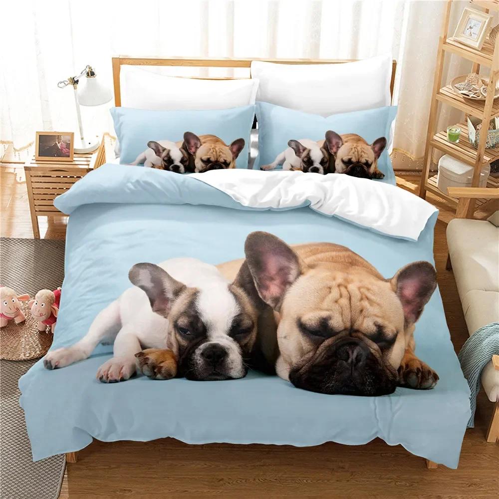 Comforter 3D Dogs / Bear//Cats/ Bed Set Bedding Children Housse De Couettetwin Full Queen King Bedroom Beddings Sets 2-3 Pcs