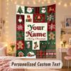 Wall Hanging TapestryChristmas Custom Name Print Art For Indoor Home Room Decoration Holiday Gift