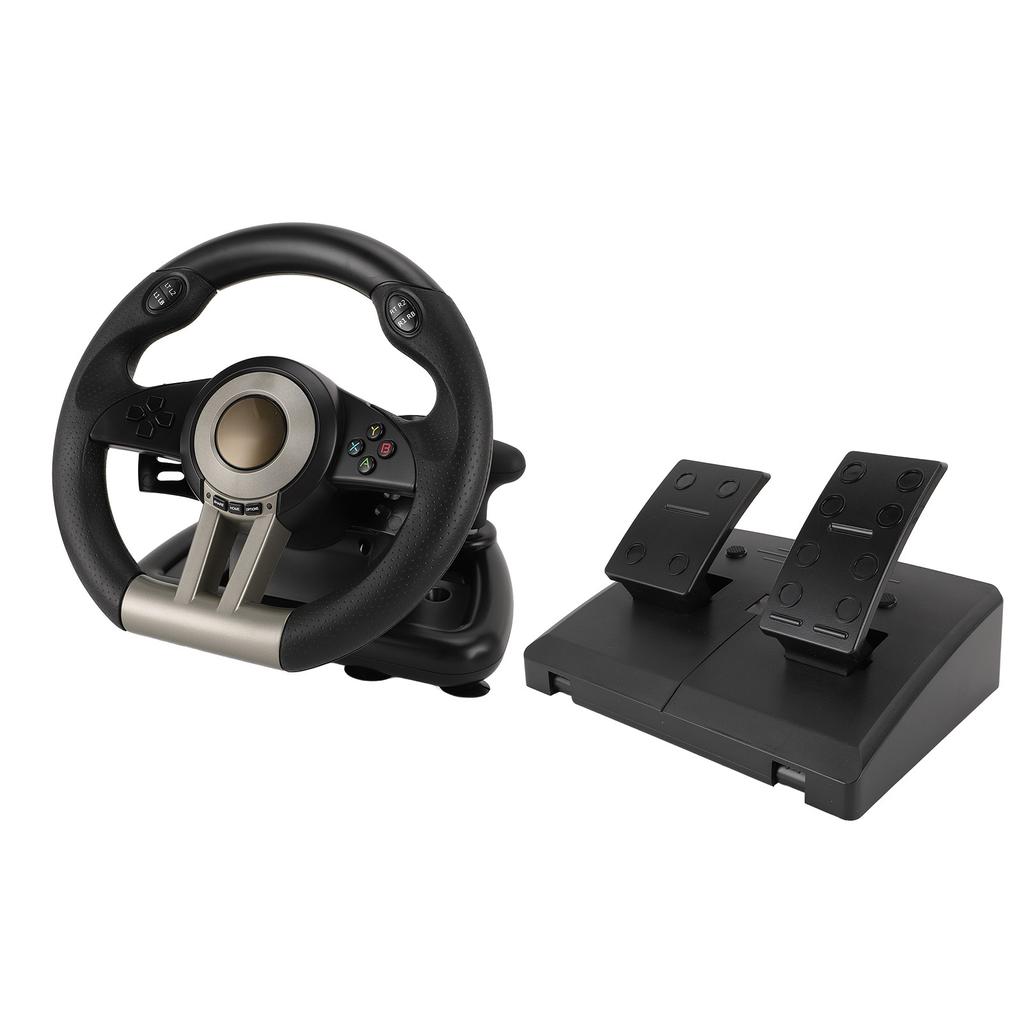 PC Racing Wheel and Pedal 180 Degree Rotation Universal USB Gaming Steering Wheel for PS3
